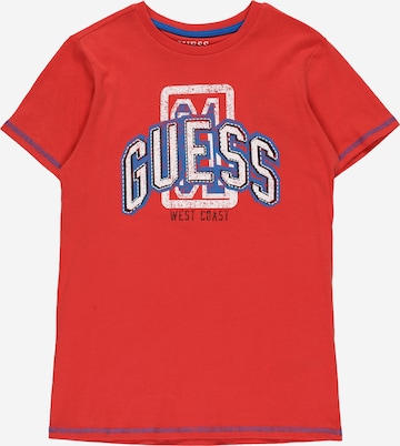 T-Shirt GUESS en rouge : devant