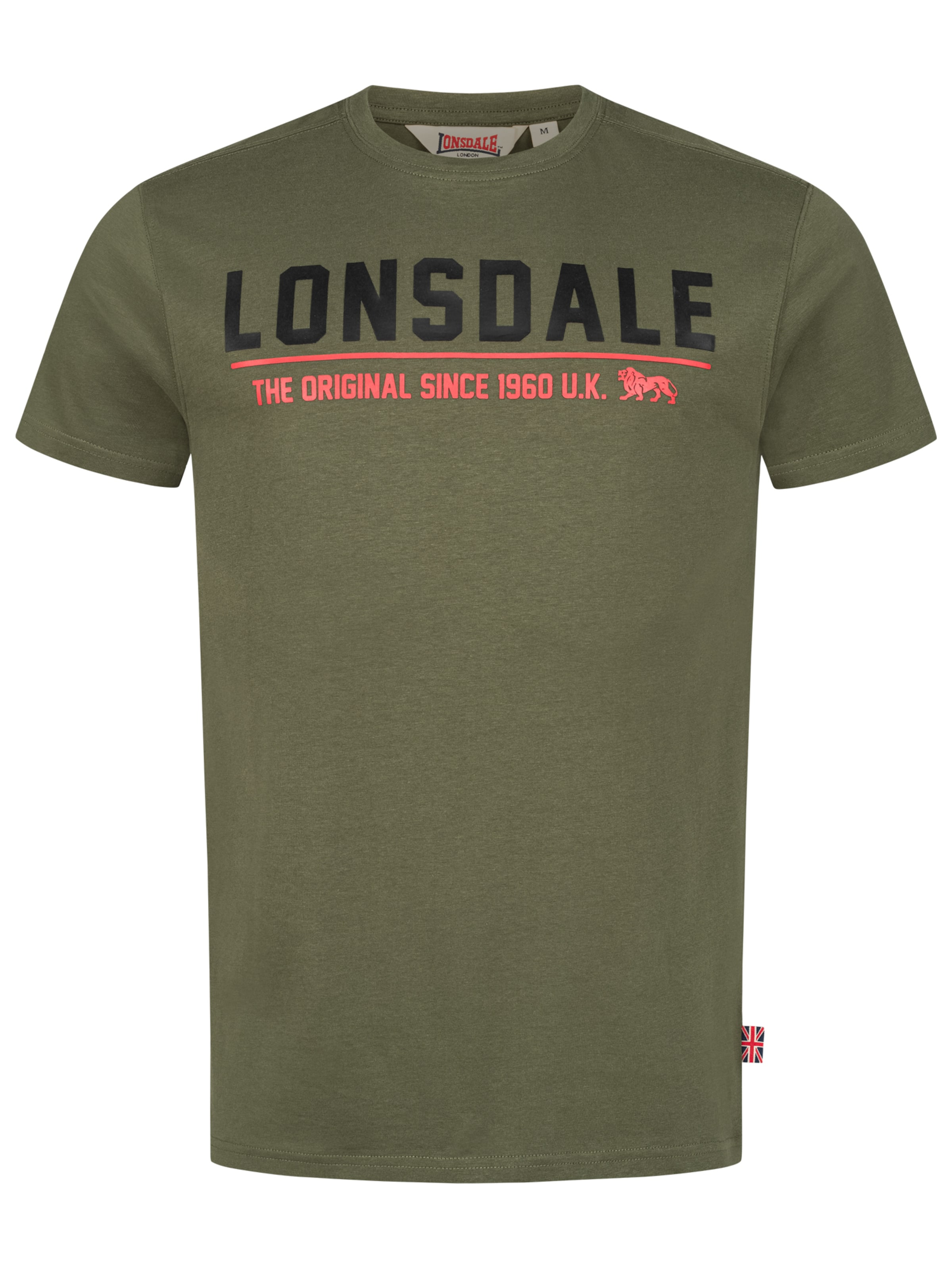 LONSDALE Tričko 'Crantock' – zelená: přední strana