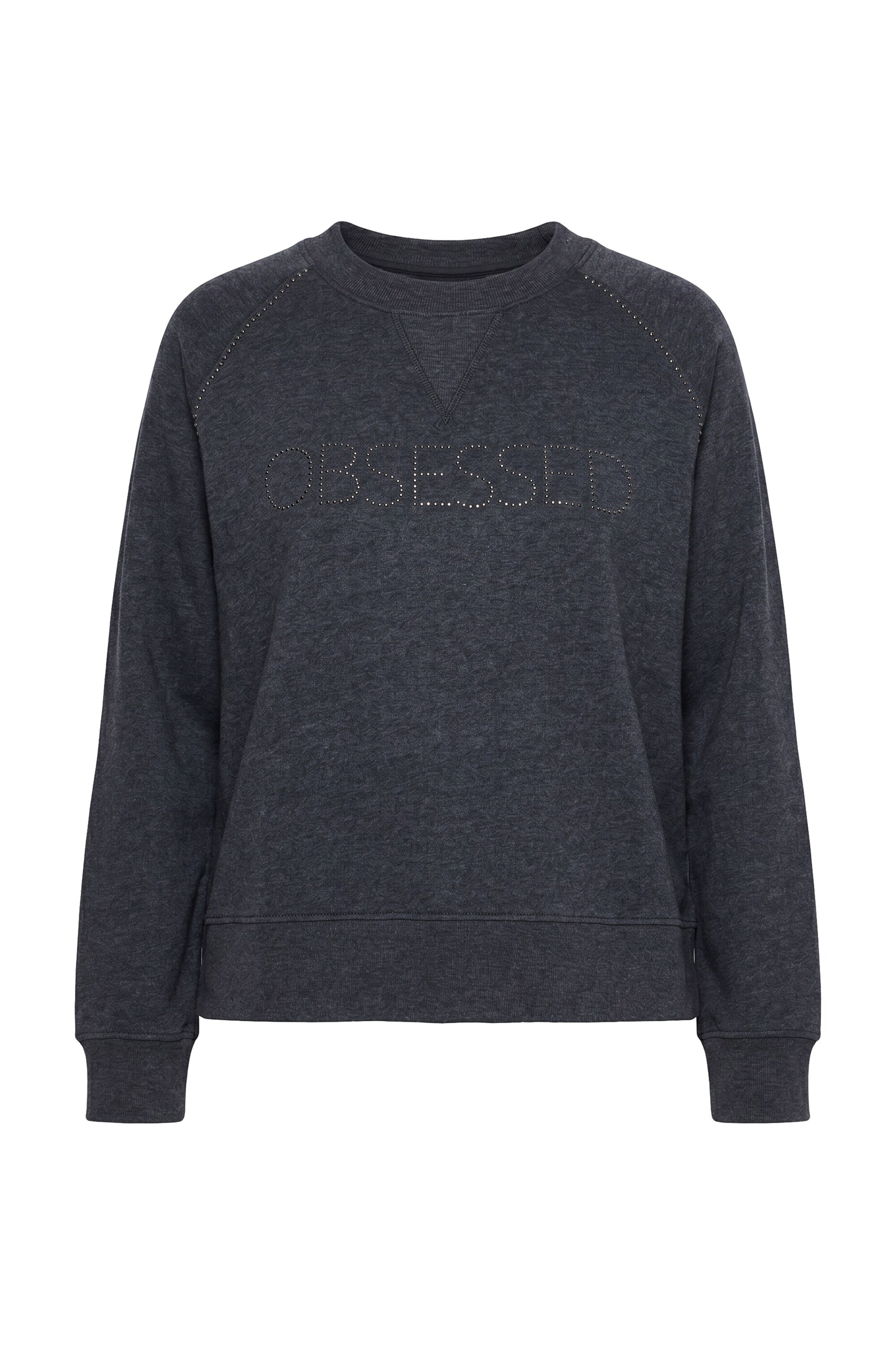 Ulla Popken Sweatshirt in M-L in dunkelgrau, Produktansicht
