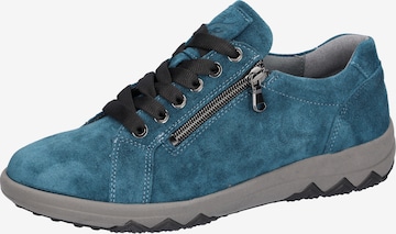 WALDLÄUFER Schnürschuh in Blau: Vorderseite