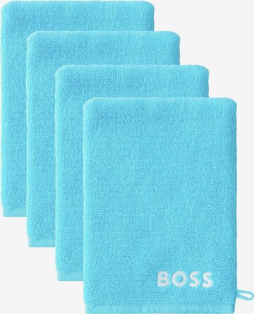 BOSS Washcloth 'PLAIN' in Blue: front