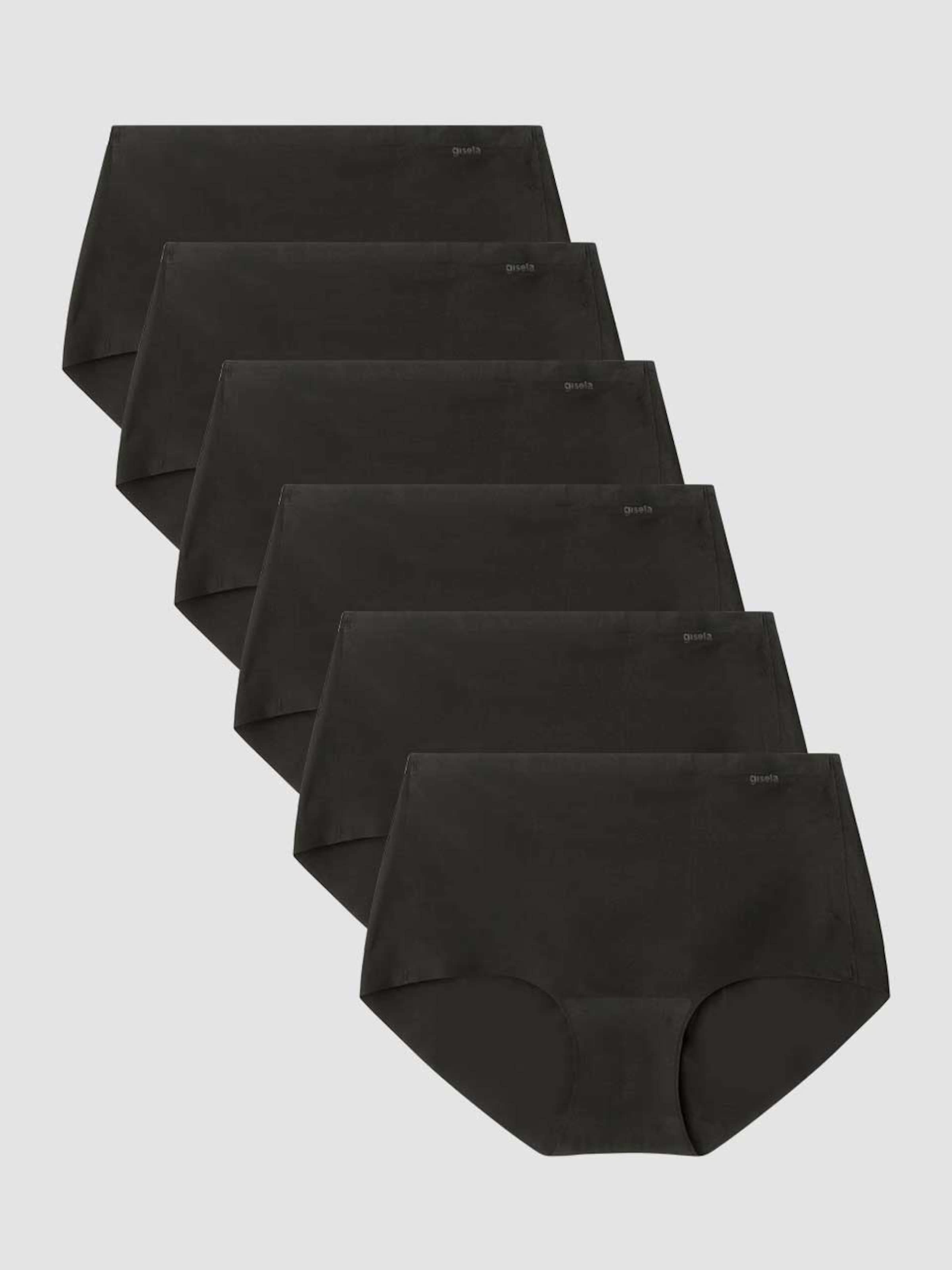 Chiloți modelatori ' 6 PACK ' de la Gisela pe negru: față