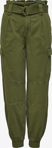 Effilé Pantalon cargo 'Saige' ONLY en vert : devant