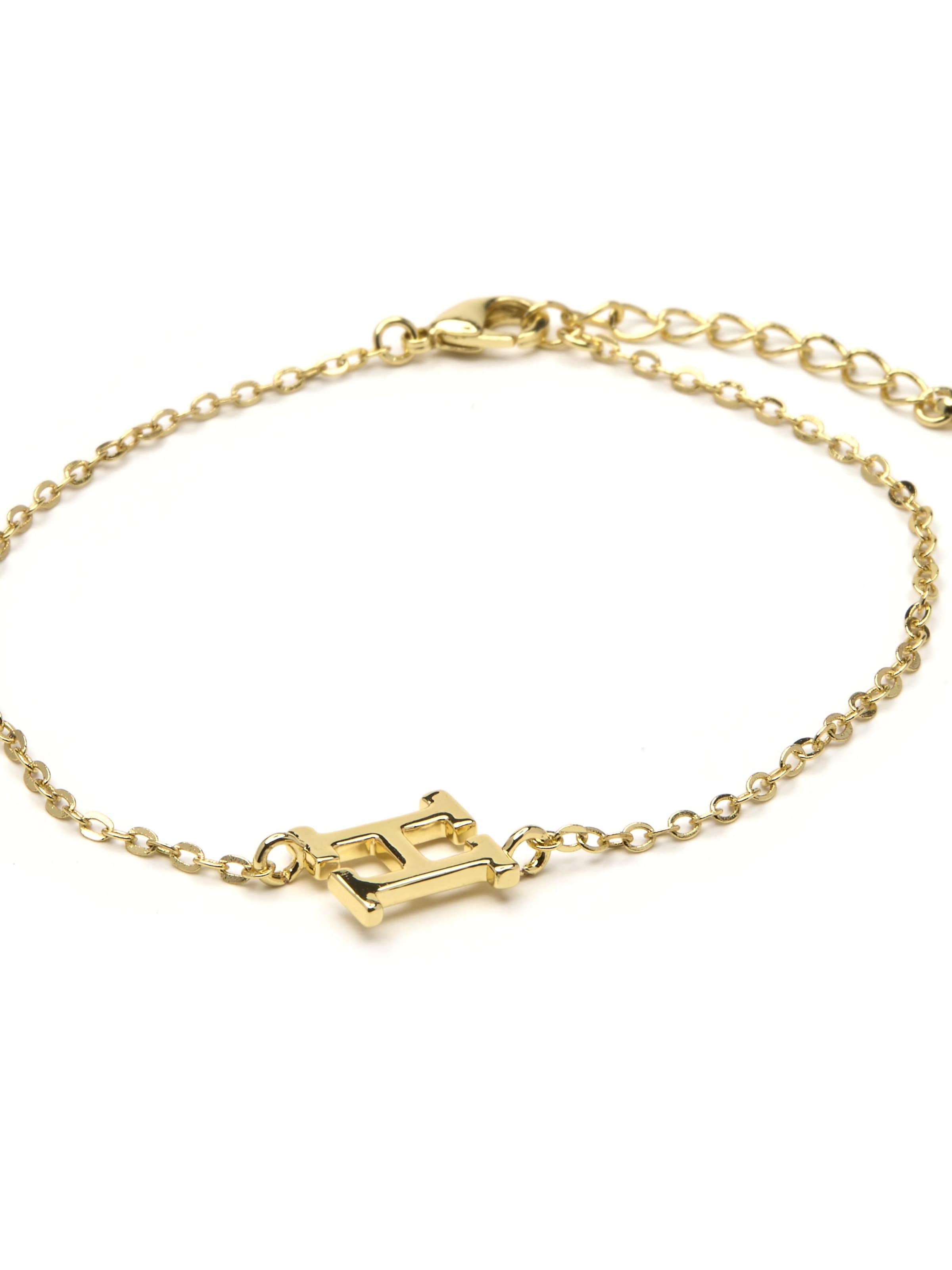Luxenter - Pulsera 'Alphabet H' en oro