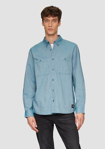 Coupe regular Chemise s.Oliver en bleu : devant