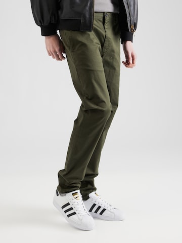 REPLAY Slimfit Chino hlače | zelena barva: sprednja stran