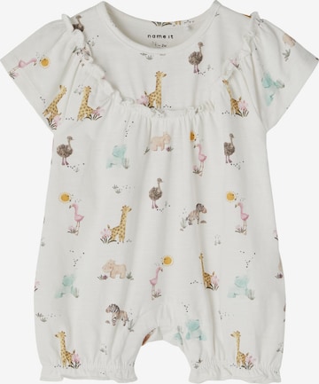 NAME IT Dungarees 'JANNIE' in White: front