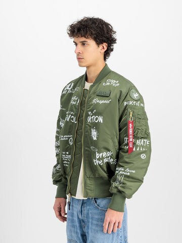 Giacca di mezza stagione 'MA-1 Peace' di ALPHA INDUSTRIES in verde