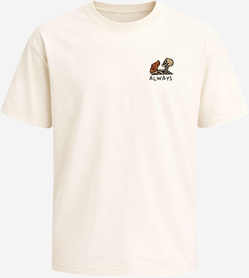 Neverless Shirt 'Alway by your side' in Beige: front