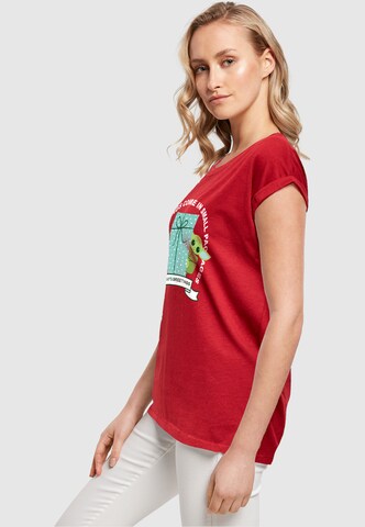 T-shirt 'The Mandalorian - Galaxy's Greetings' ABSOLUTE CULT en rouge