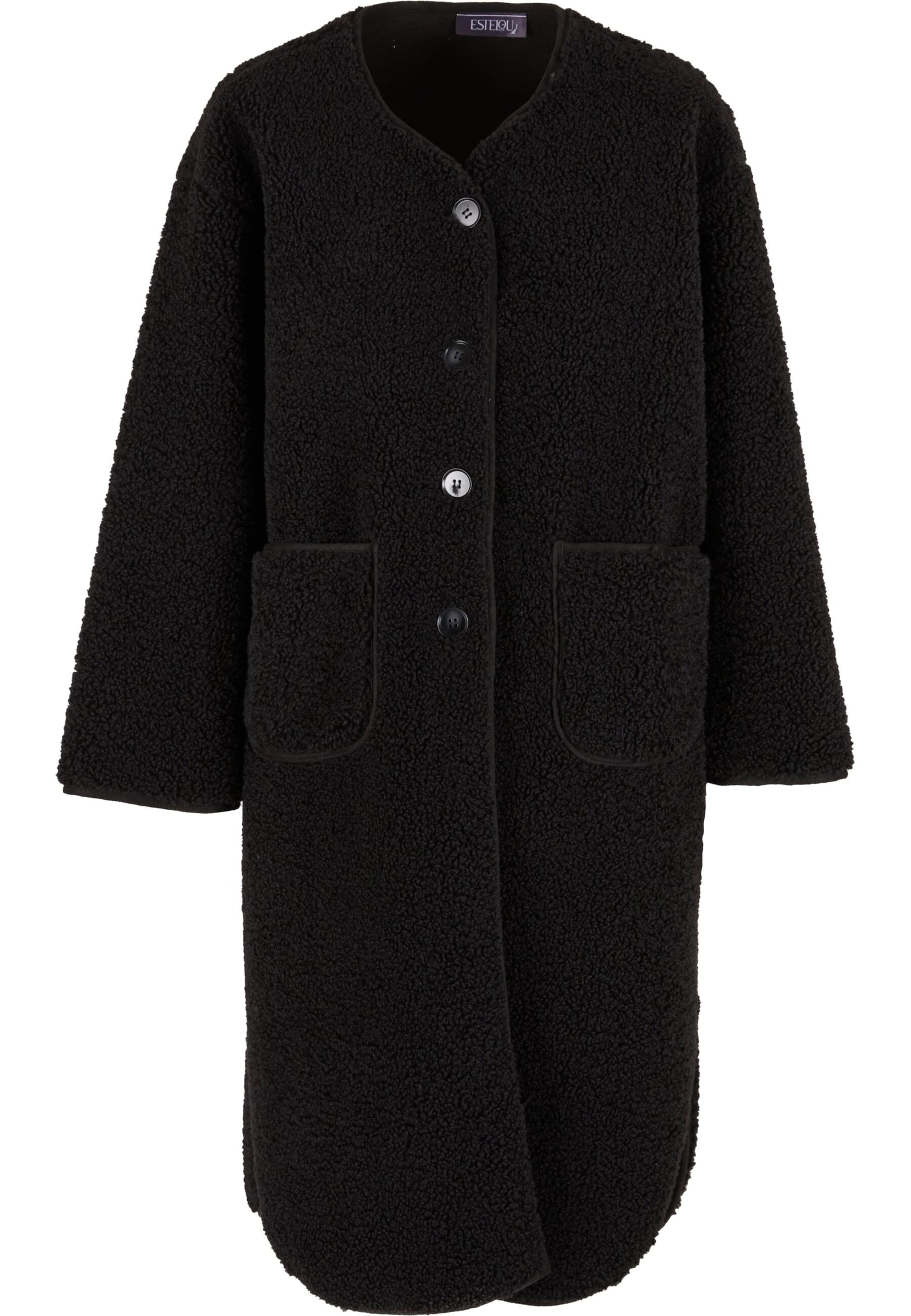 Urban Classics Between-seasons coat in Black: front