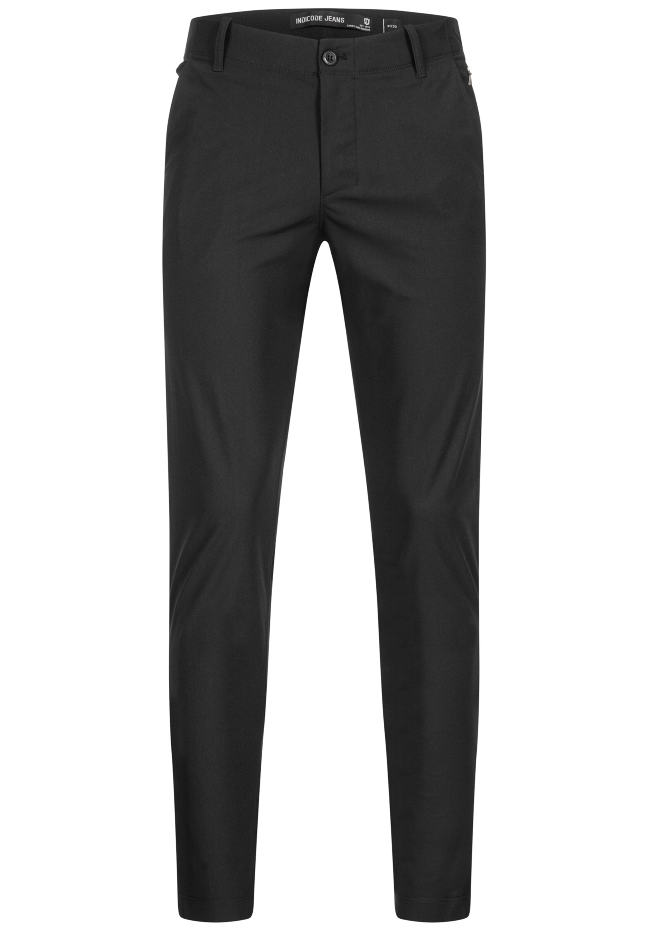 Pantalon chino 'Riccardo' INDICODE JEANS en noir : devant