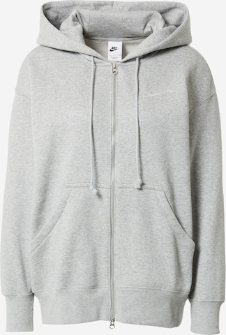 Nike Sportswear Sweatjacke 'Phoenix Fleece' in Grau: predná strana