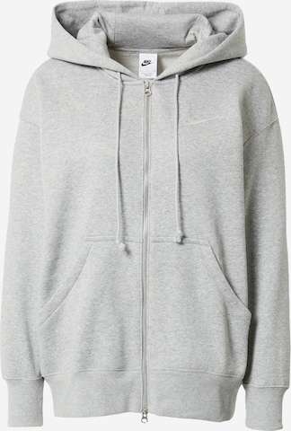 Nike Sportswear Sweatjakke 'Phoenix FLC' i grå: forside