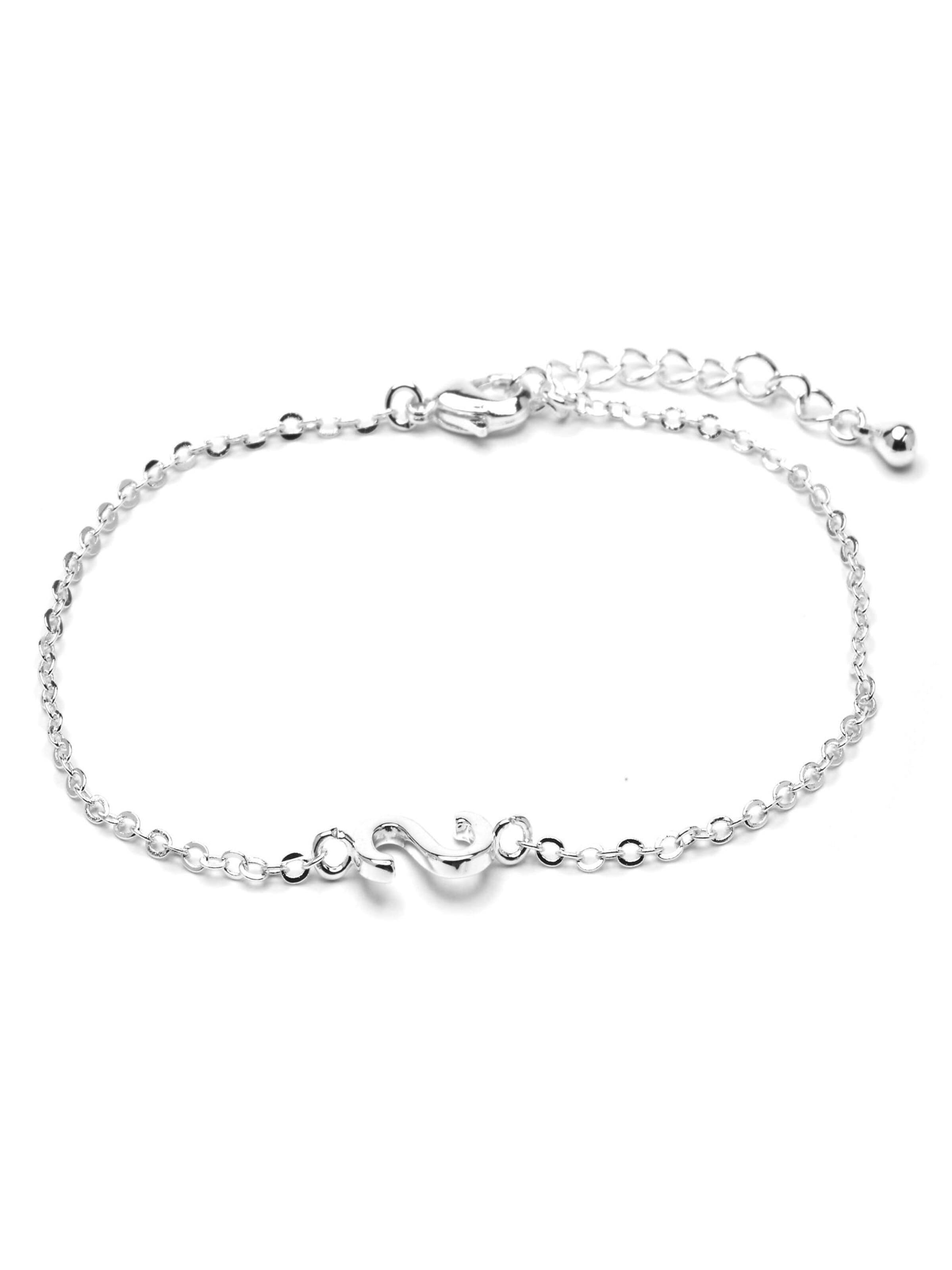 Luxenter Armband 'Alphabet S'‌‌‌‌‌‌ in Silber