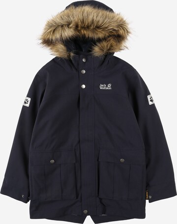 JACK WOLFSKIN Outdoorjas 'Elk Island' in Blauw: voorkant