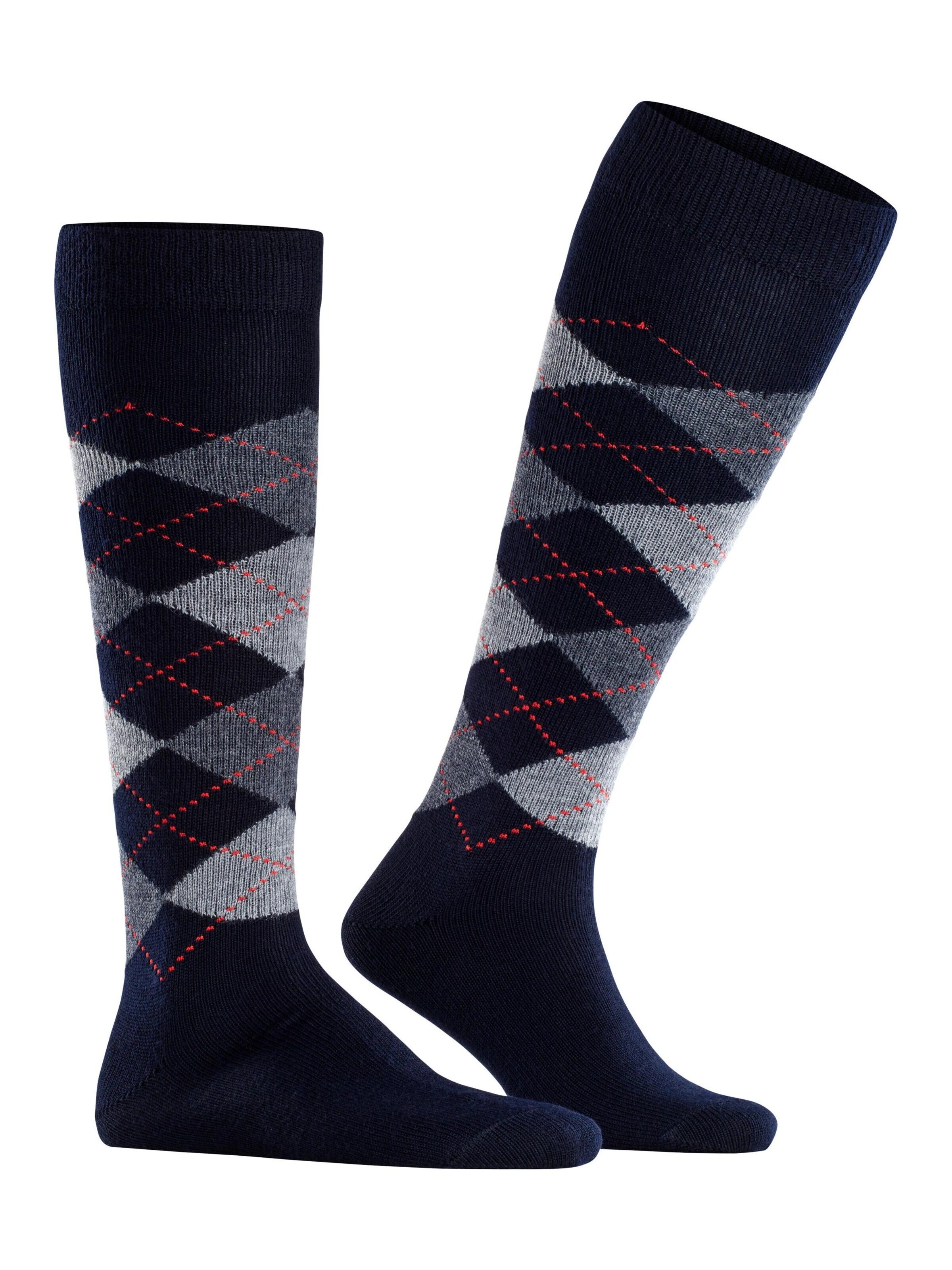 BURLINGTON Kniestrümpfe 'Preston'‌‌‌‌‌‌ in Blau