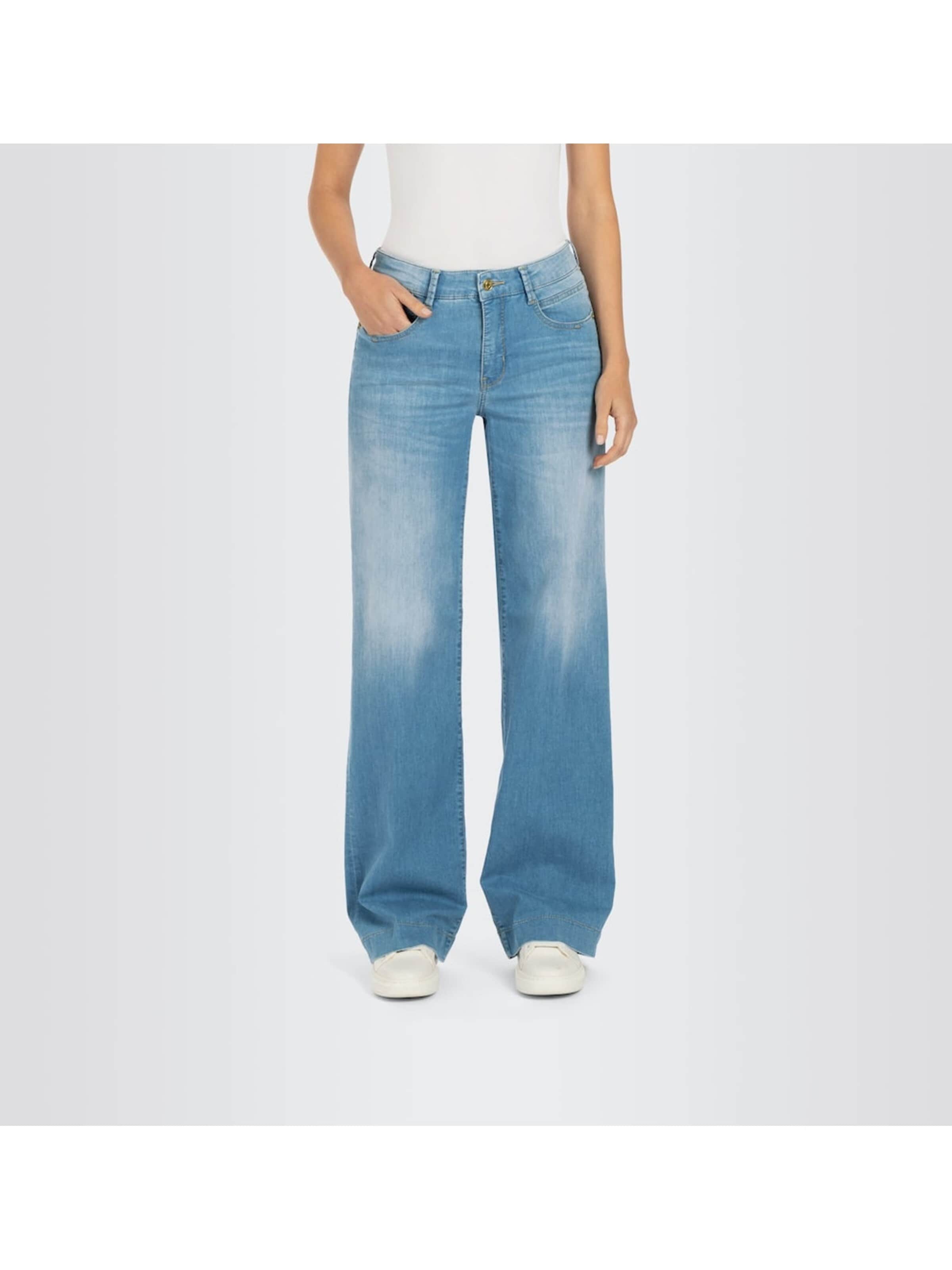 MAC Baggy Jeans 'Rich palazzo' in Blauw: voorkant