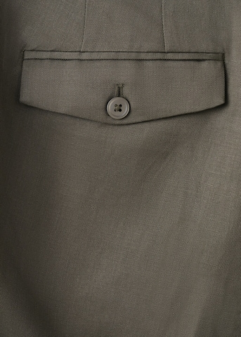 MANGO MAN Slim fit Pleated Pants 'Gonzalo' in Brown