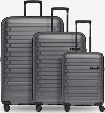 Pactastic Suitcase Set in Grey: front