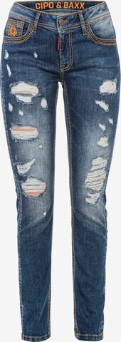 CIPO & BAXX Skinny Jeans in Blauw: voorkant