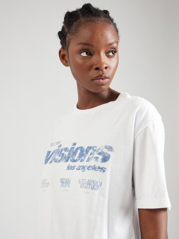 Tricou 'VISIONS' de la BDG Urban Outfitters pe alb