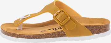 Palado T-Bar Sandals 'Kos' in Yellow: front