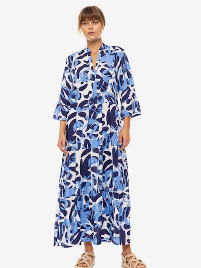 Pink Label Ljetna haljina 'BEACHWEAR LONG ABSTRACT FLORAL' veličine 46 u plava, Pregled proizvoda