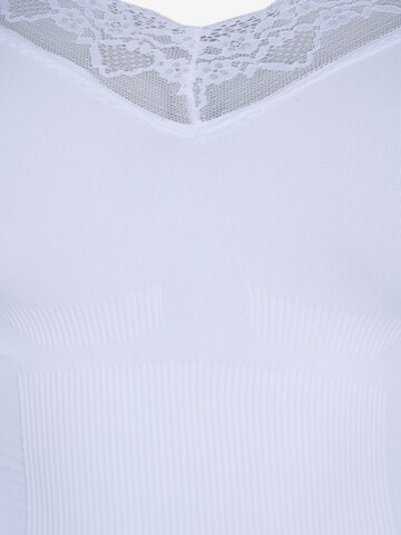 Devoted by Zizzi Shaping Bodysuit in White