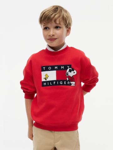 TOMMY HILFIGER Sweatshirt 'PEANUTS' in Rood: voorkant