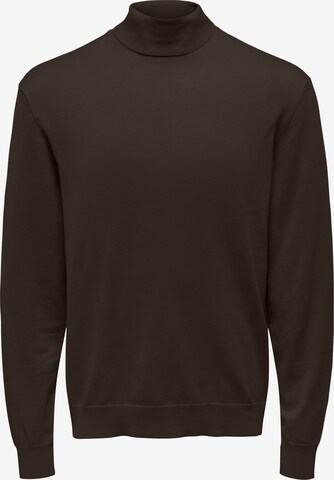 Only & Sons Sweater in Brown: front