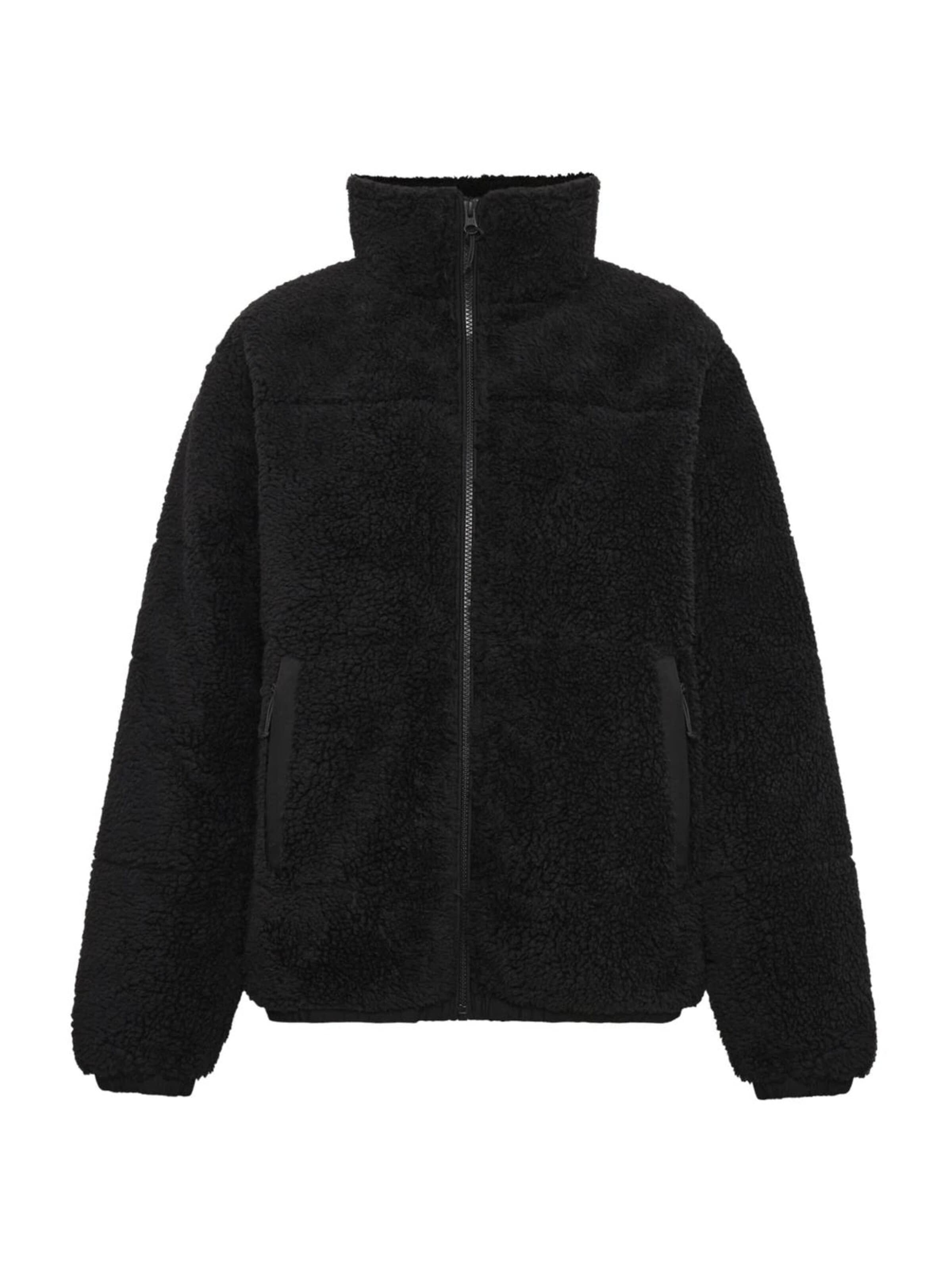 GRUNT Winter Jacket 'GRLaus Teddy' in Black: front