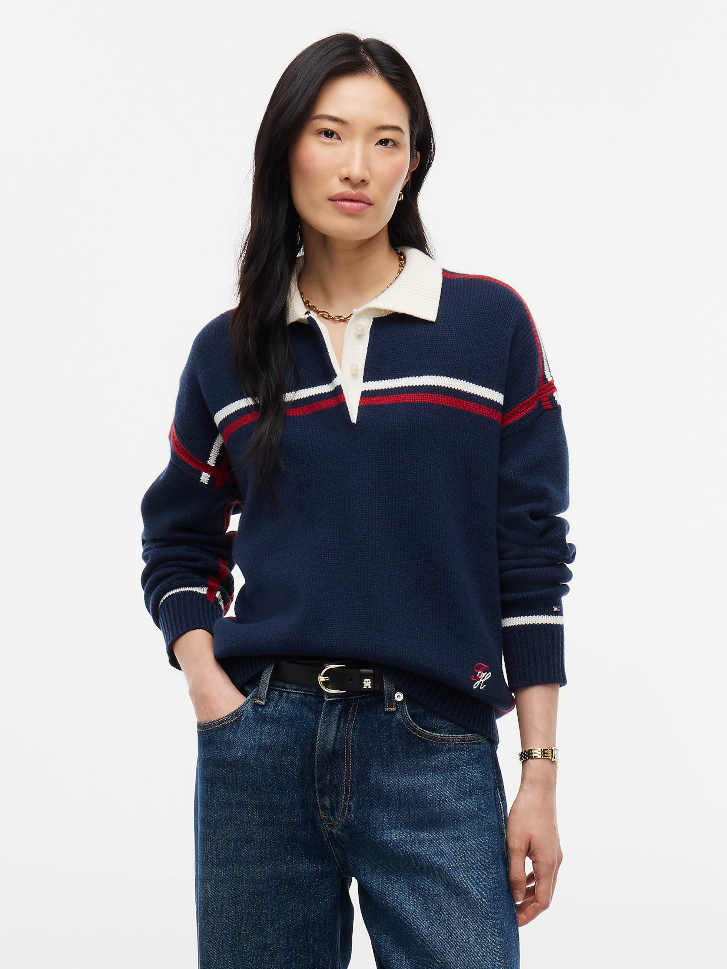 TOMMY HILFIGER Pullover in Blau: Vorderseite