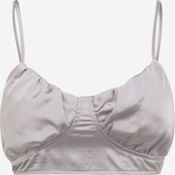 Missguided Tall Bra in Grey: front