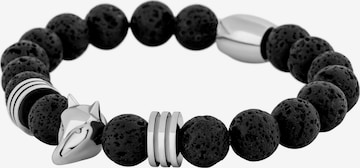 Akitsune Bracelet 'Obsidius' in Silver: front