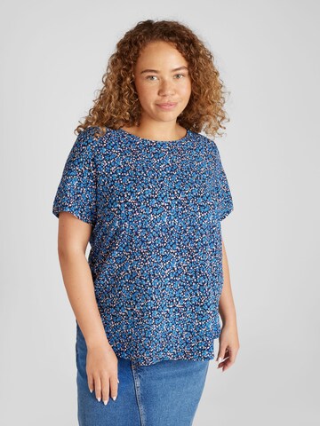 Camicia da donna 'Vica' di ONLY Carmakoma in blu: frontale