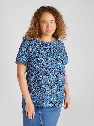 ONLY Carmakoma Blouse 'Vica' in Blauw: voorkant