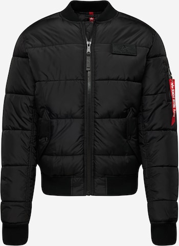 ALPHA INDUSTRIES Jacke 'MA-1' in Schwarz: Vorderseite