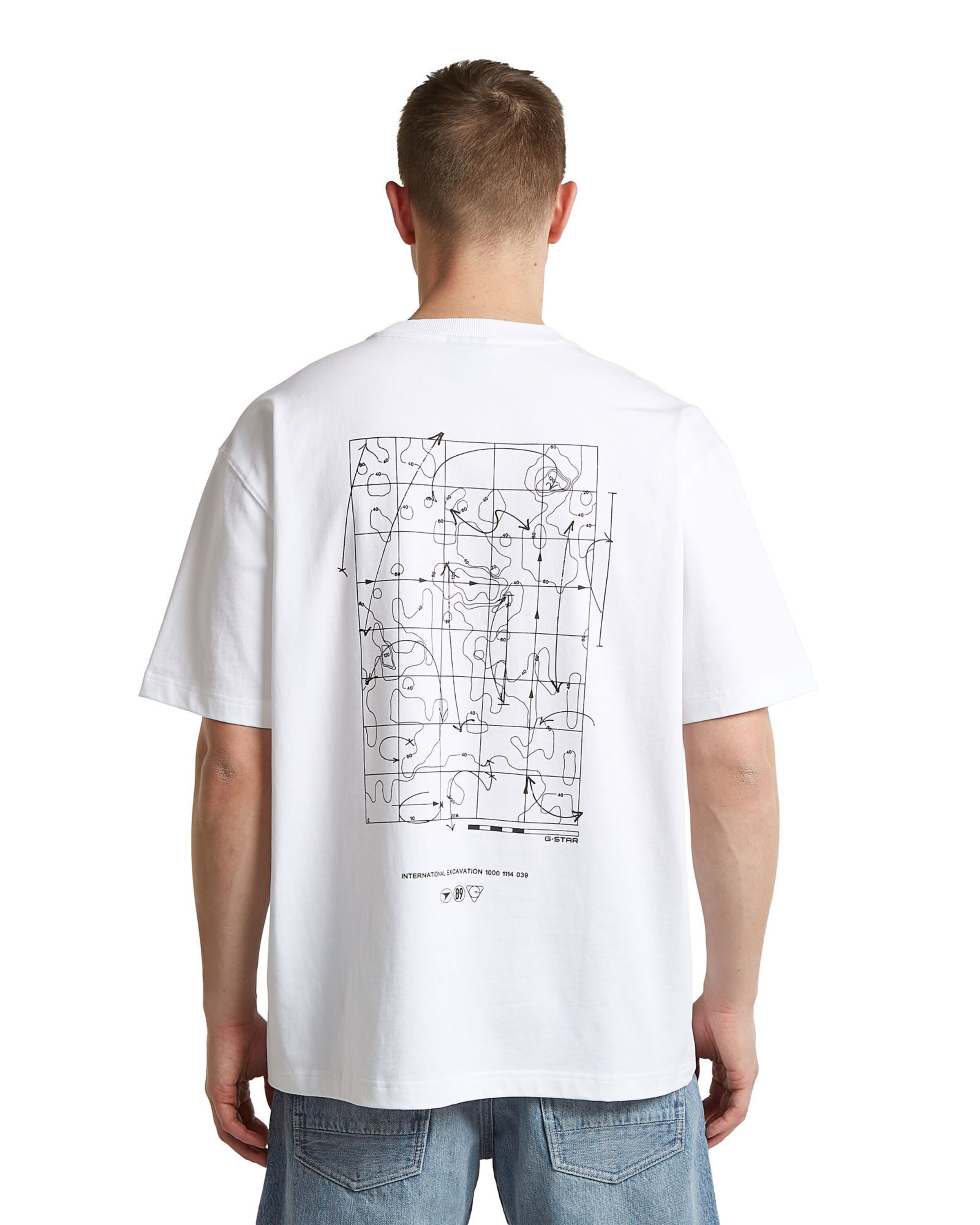 G-STAR Shirt 'Back Graphic Relaxed T-Shirt' in Wit