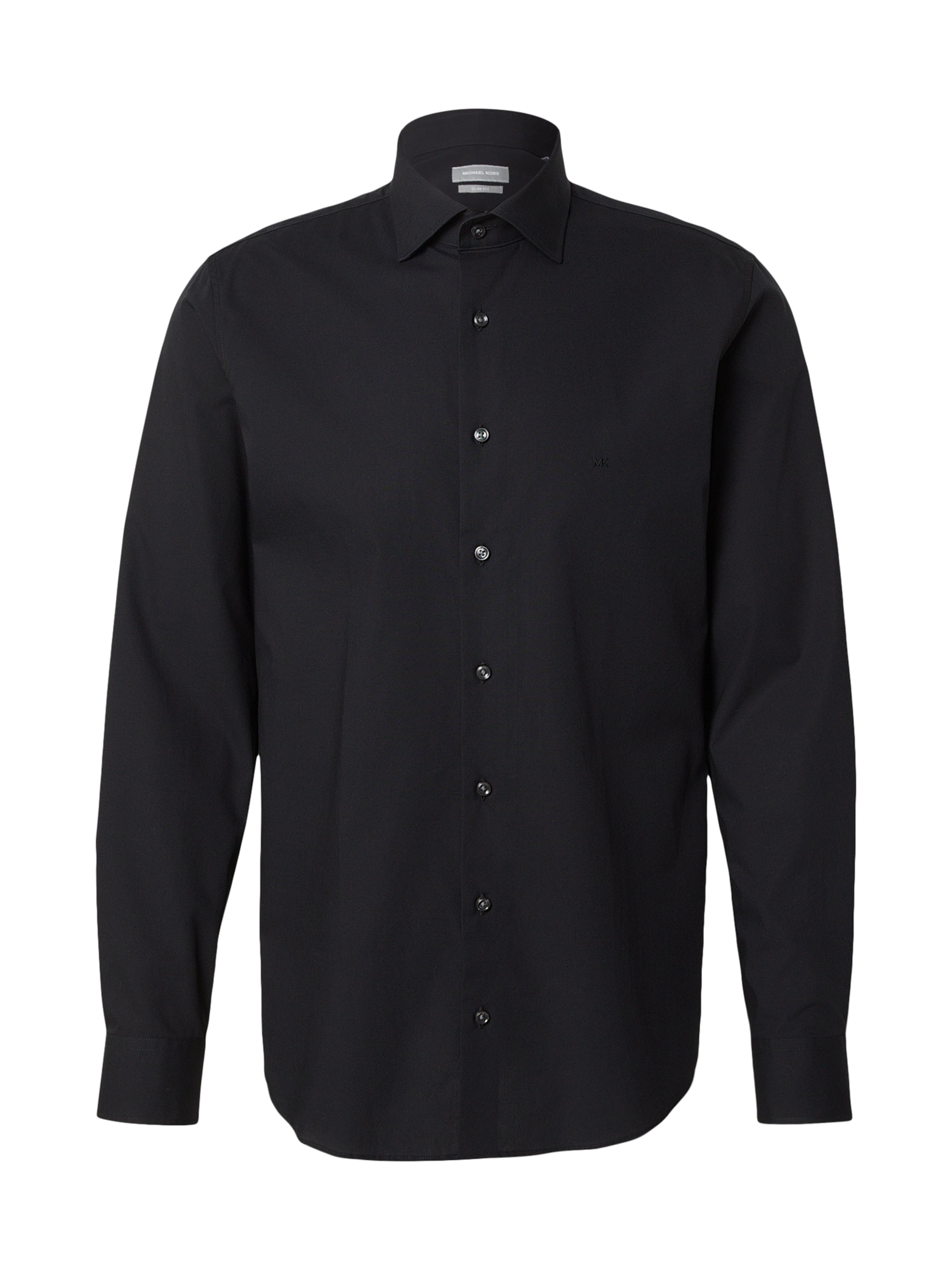 Michael Kors - Ajuste estrecho Camisa en negro: frente