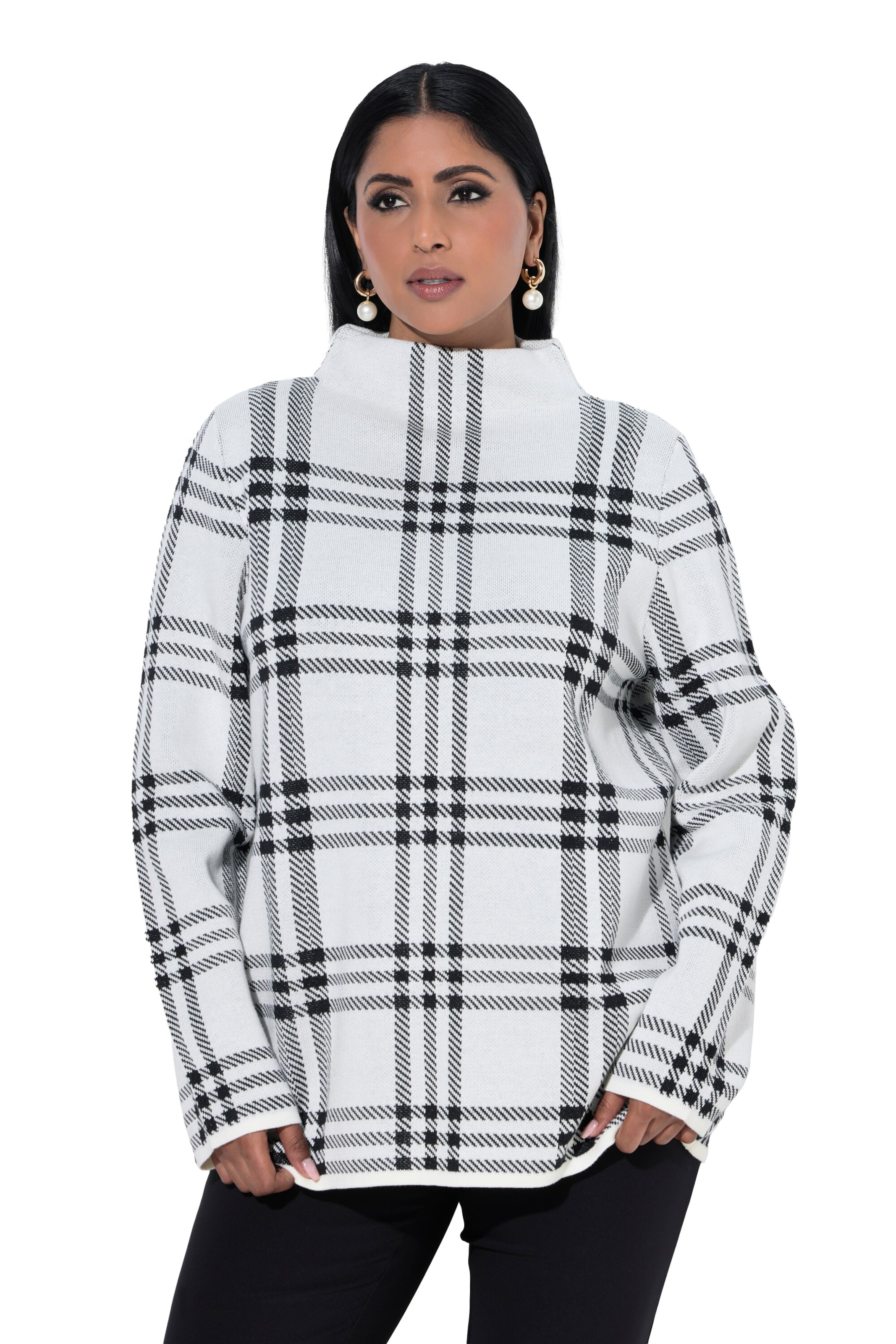 Ulla Popken Pullover in Weiß: Vorderseite
