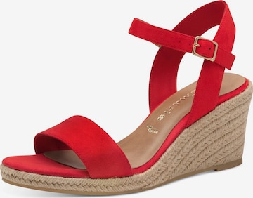 Sandales à lanières Tamaris en rouge : devant