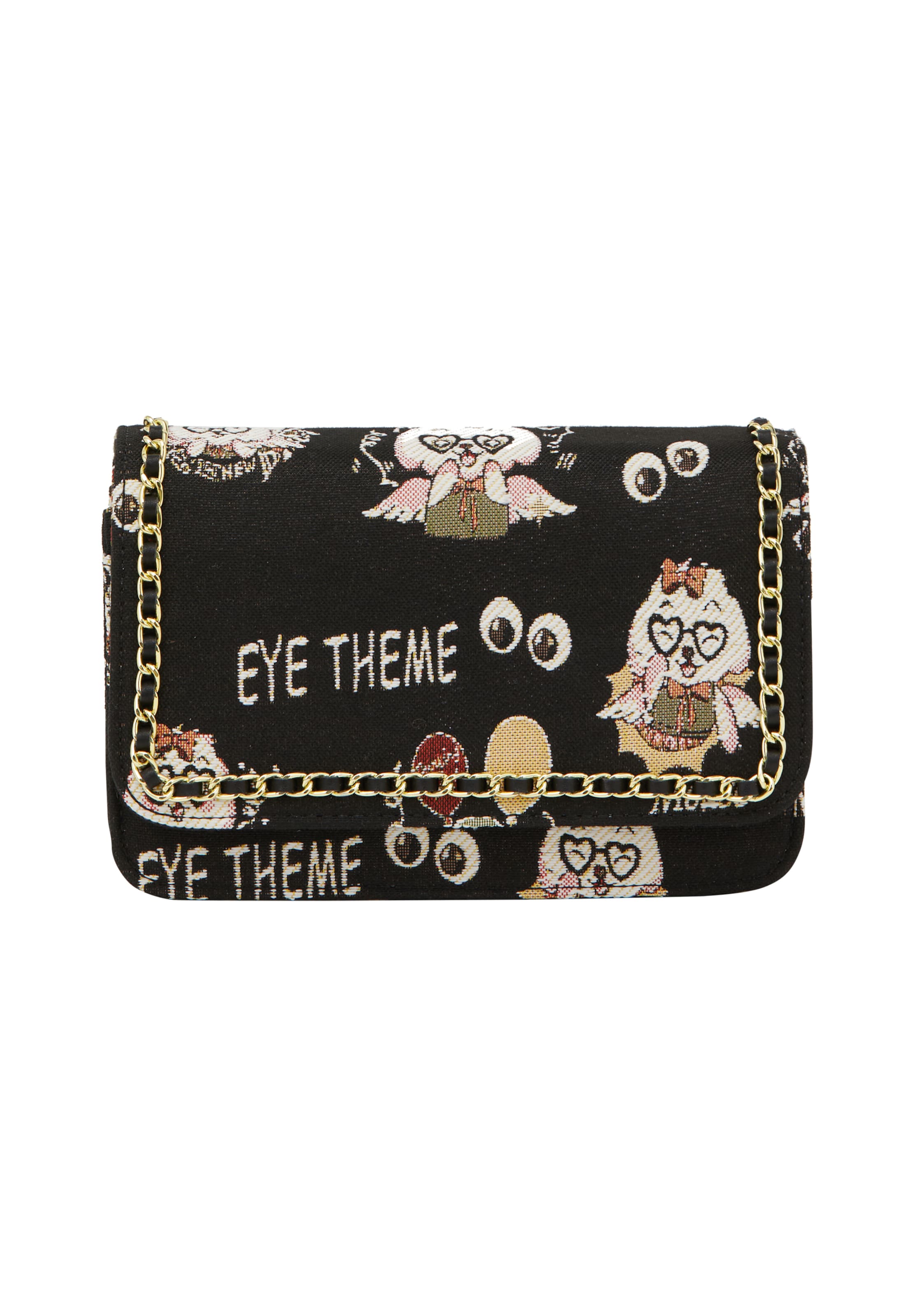 MYMOTorba preko ramena 'Pop Eyetheme' - crna boja: prednji dio