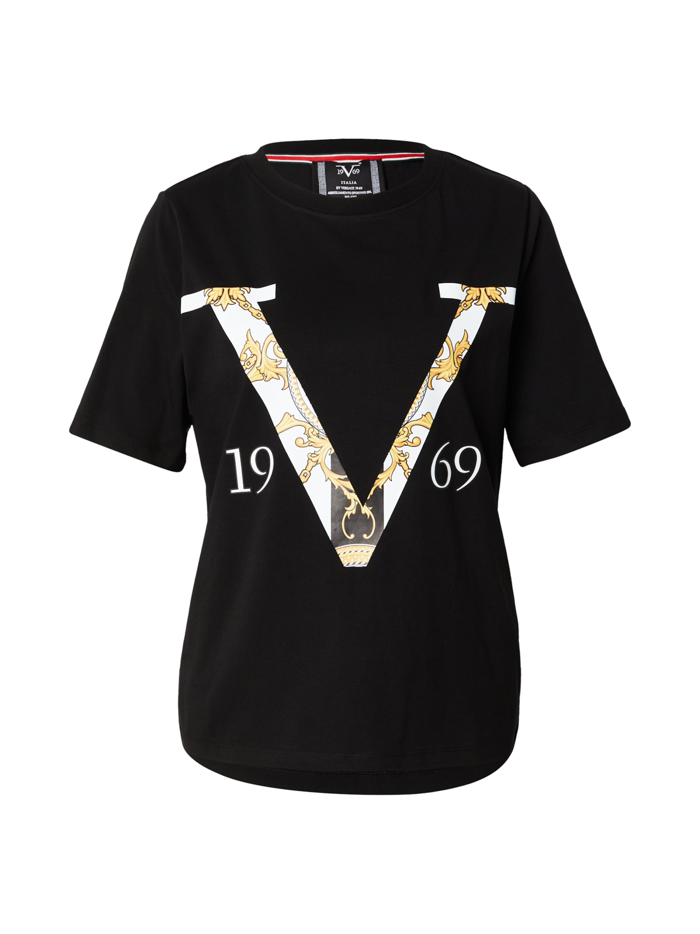 19V69 ITALIA Shirt in Zwart: voorkant