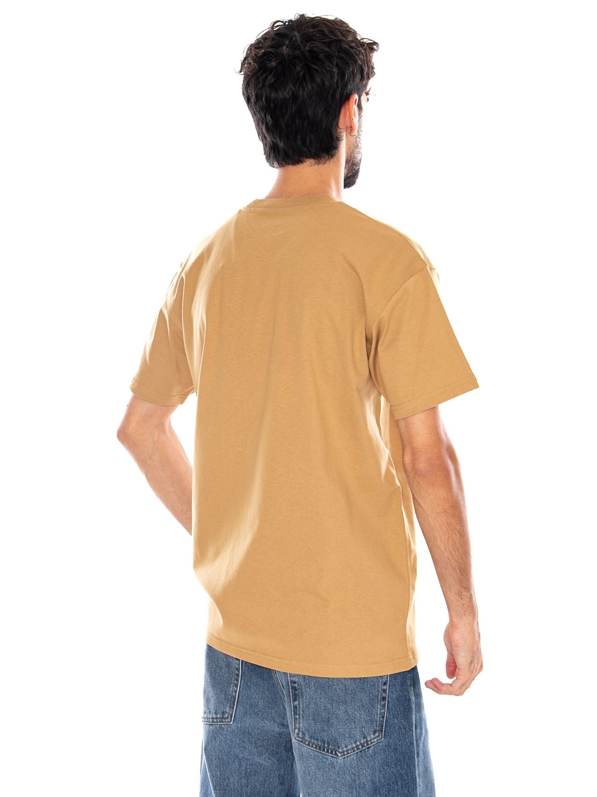 Carhartt WIP Koszulka 'S/S American Script T-Shirt WIP Dusty H' w kolorze żółty