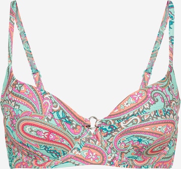 VENICE BEACH Balconette Bikini Top in Mixed colors: front