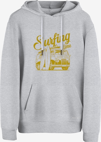 Sweat-shirt 'Surf Time - Urlaub & Meer' Cotton Prime en gris : devant