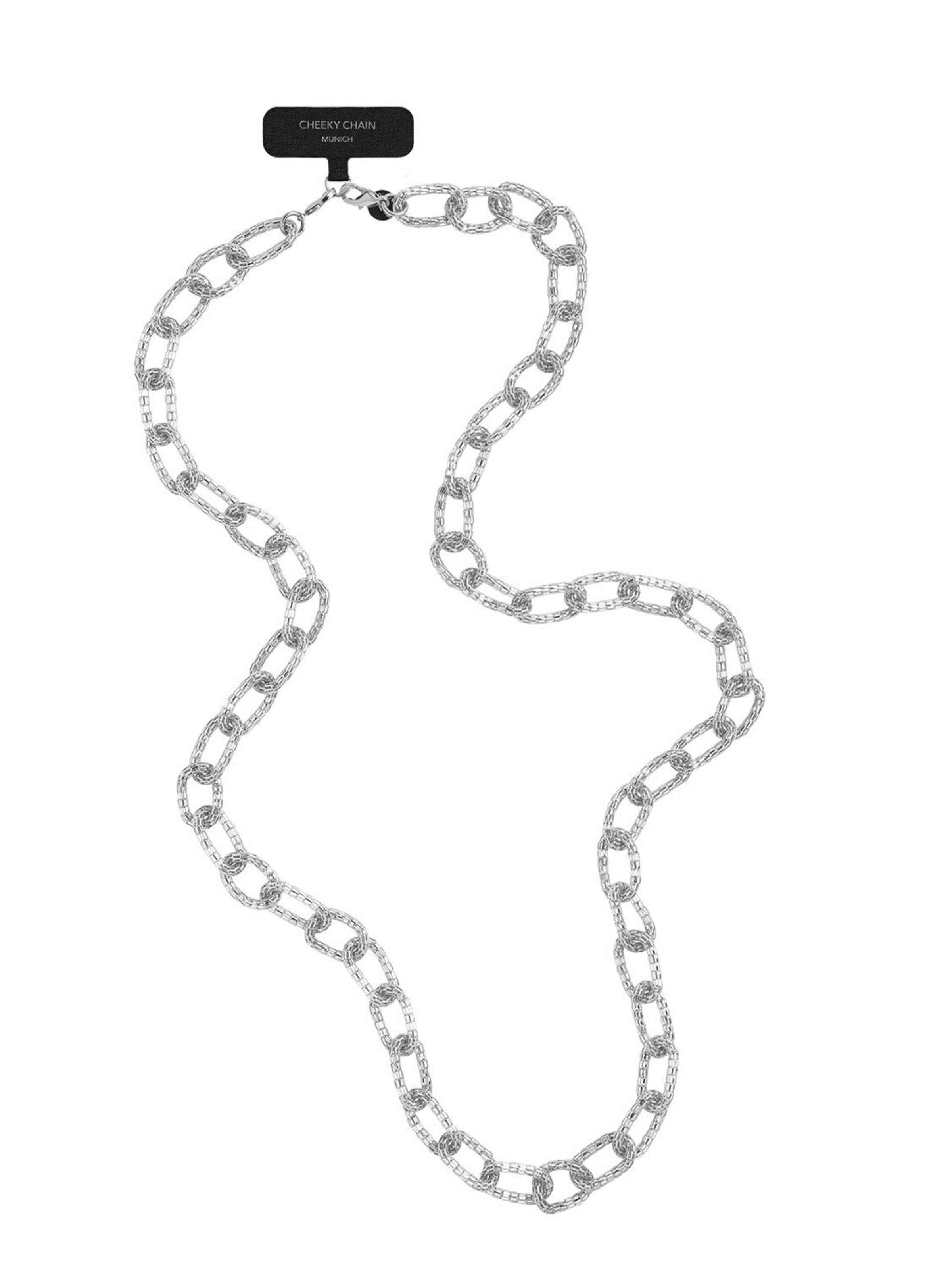 Cheeky Chain Munich Smartphone Case 'Mesh' in Silver: front