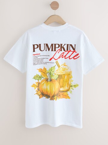 Maglietta 'Pumpkin Latte Rezept' di Next in beige