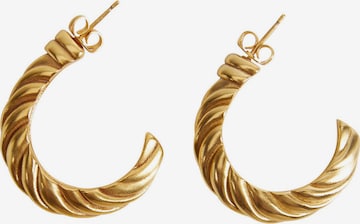 Boucles d'oreilles 'Brian' MANGO en or : devant